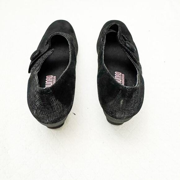 Munro Black Leather Mary Jane Wedge Rubber Sole Comfort Shoes Size 8 - Picture 7 of 8